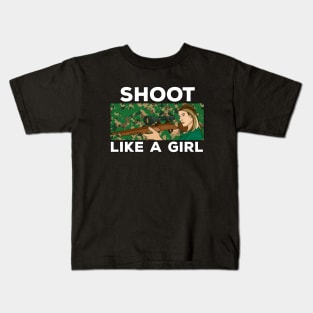 Shoot Like a Girl Kids T-Shirt